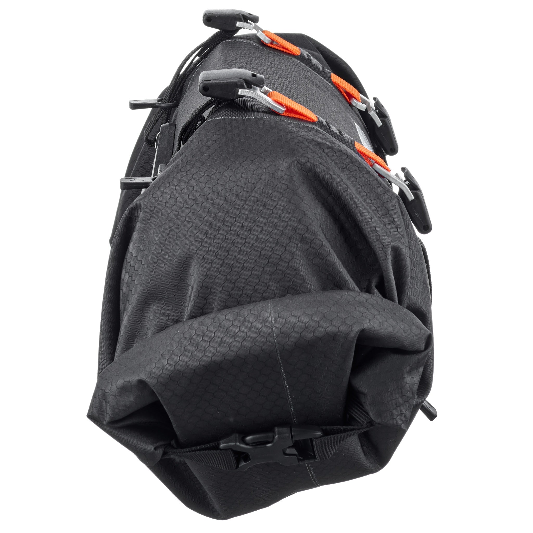 Zijaanzicht van ORTLIEB Handlebar-Pack Flex in black-matt met stevige rolsluiting