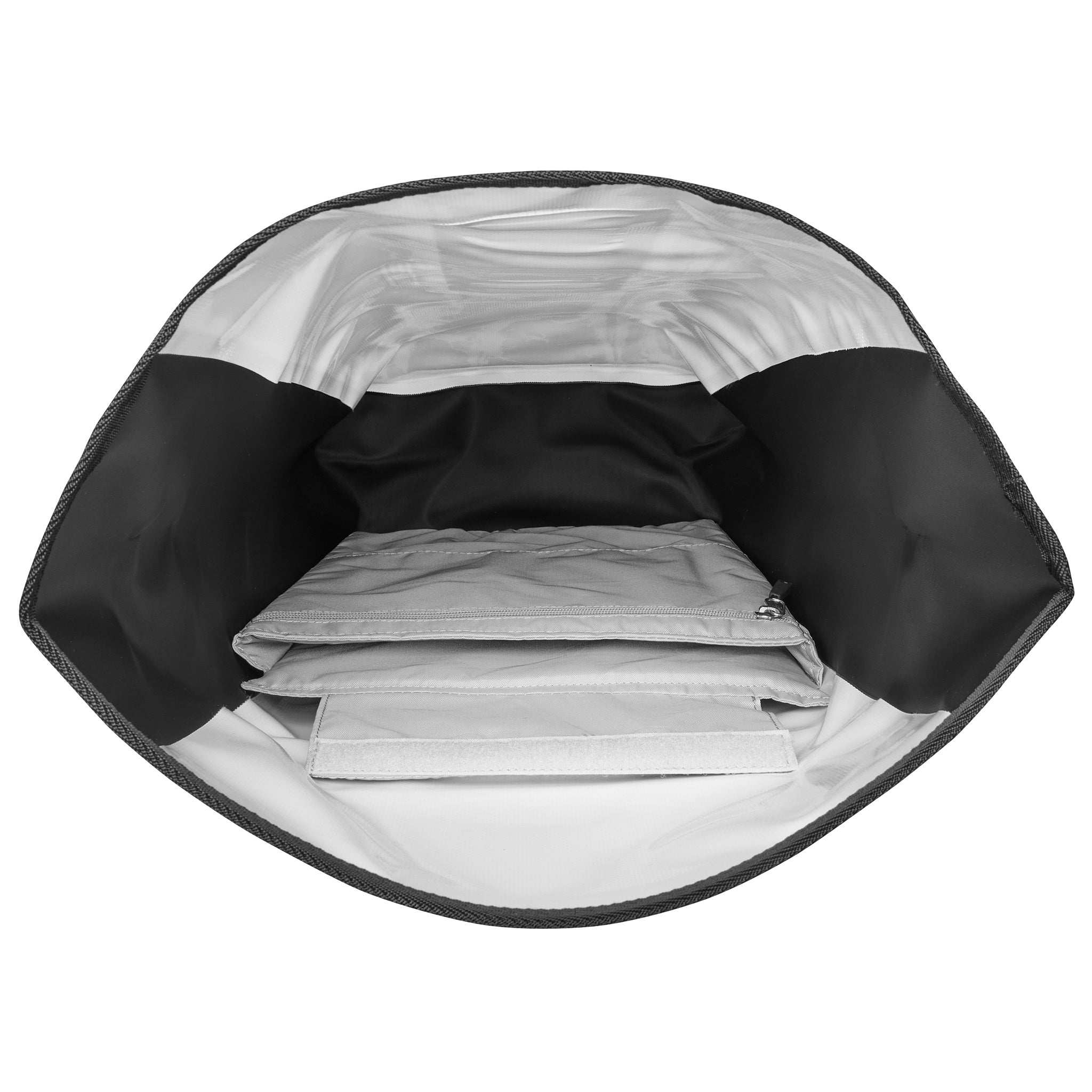 Binnenaanzicht van de ORTLIEB Velocity Design rugzak met laptopvak en documentenvak